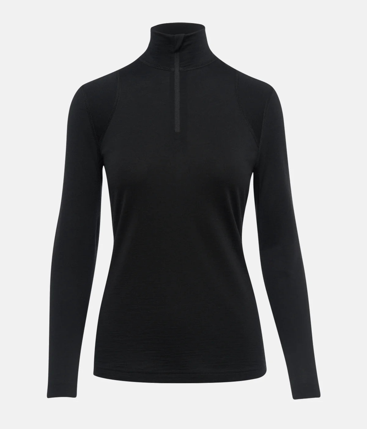 Muster: Damen Merino Wonder Langärmeliges Thermoshirt Mit 1/2 Reißverschluss  