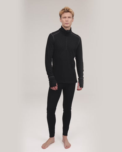 Meeste Merino Xtreme Termosärk Kõrge Kaelusega 1/2 Tõmblukuga