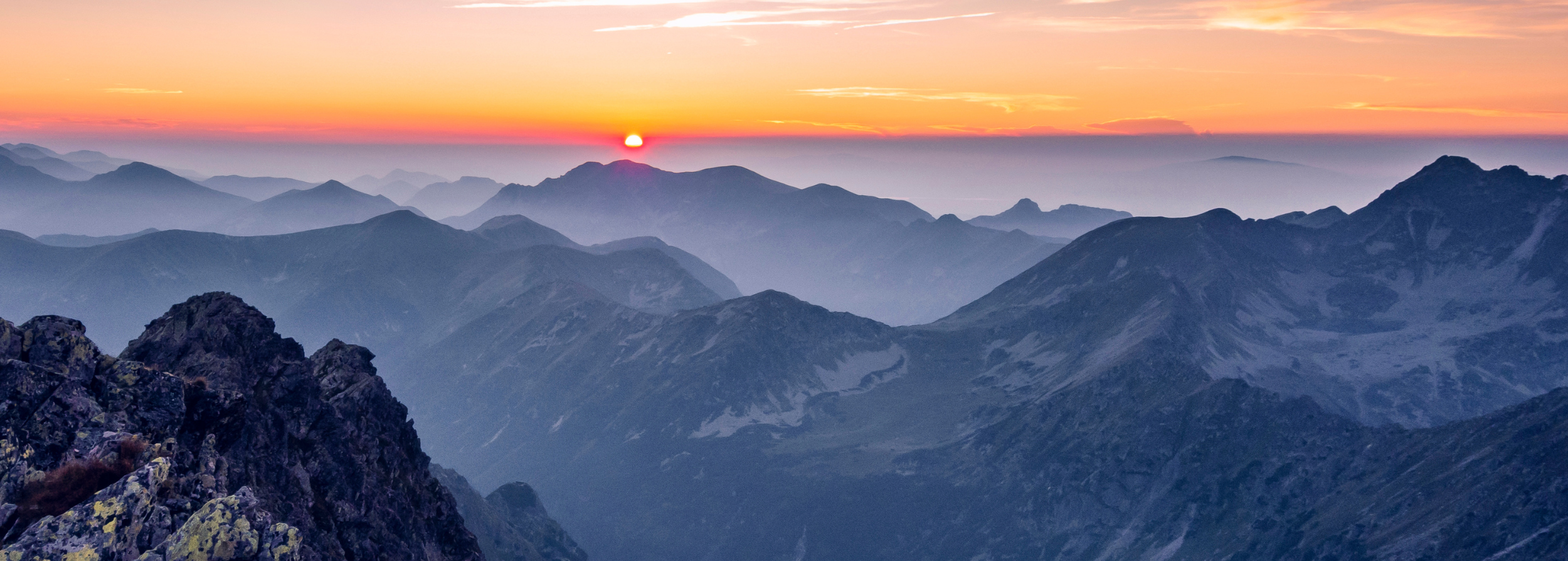 inspiration photo with a mountain view at sunset